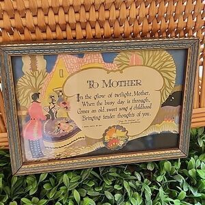 Art Deco Framed Print To Mother From The Writings Of Lawrence Hawthorne